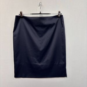 Protagonist Women Straight Pencil Skirt Size 8 Acetate Blend Dark Blue C040 -28